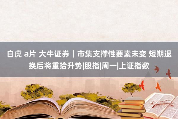 白虎 a片 大牛证券｜市集支撑性要素未变 短期退换后将重拾升势|股指|周一|上证指数