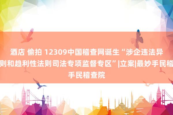 酒店 偷拍 12309中国稽查网诞生“涉企违法异域法则和趋利性法则司法专项监督专区”|立案|最妙手民稽查院