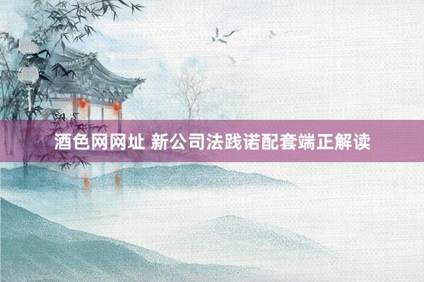 酒色网网址 新公司法践诺配套端正解读